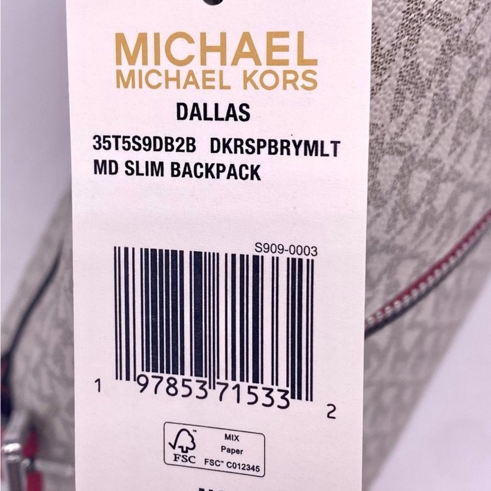 Michael Kors Dallas Medium Signature Logo Backpack - Picture 12 of 12